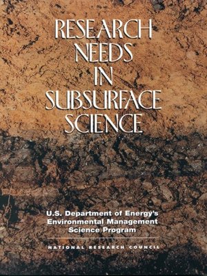 cover image of Research Needs in Subsurface Science